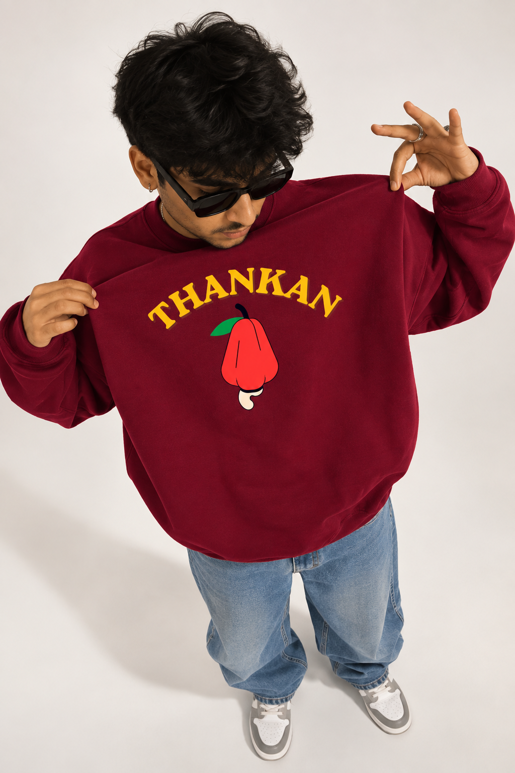 Thankan sample garment in Burgundy