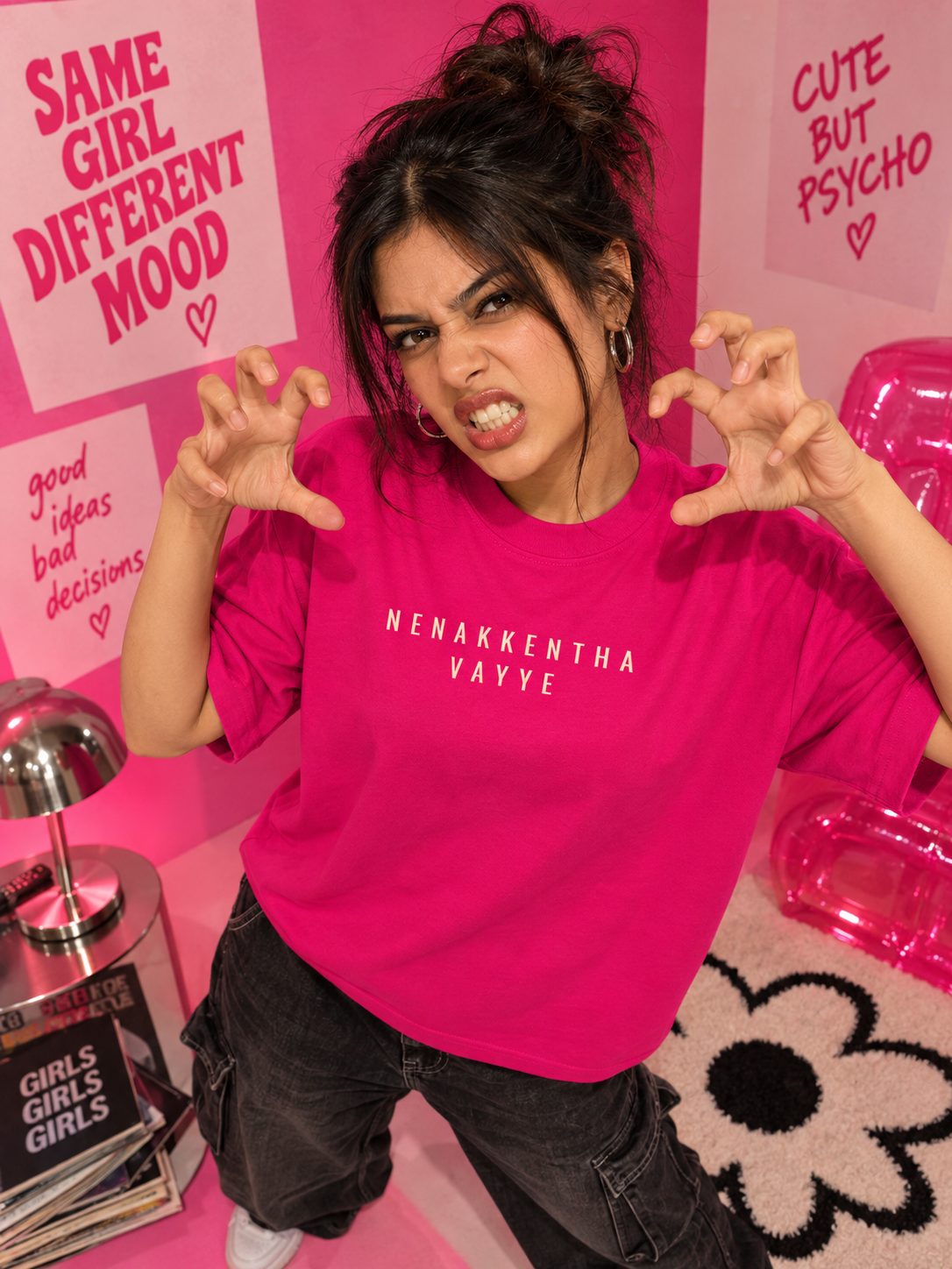 Nenakkentha Vayye sample garment in Fuchsia