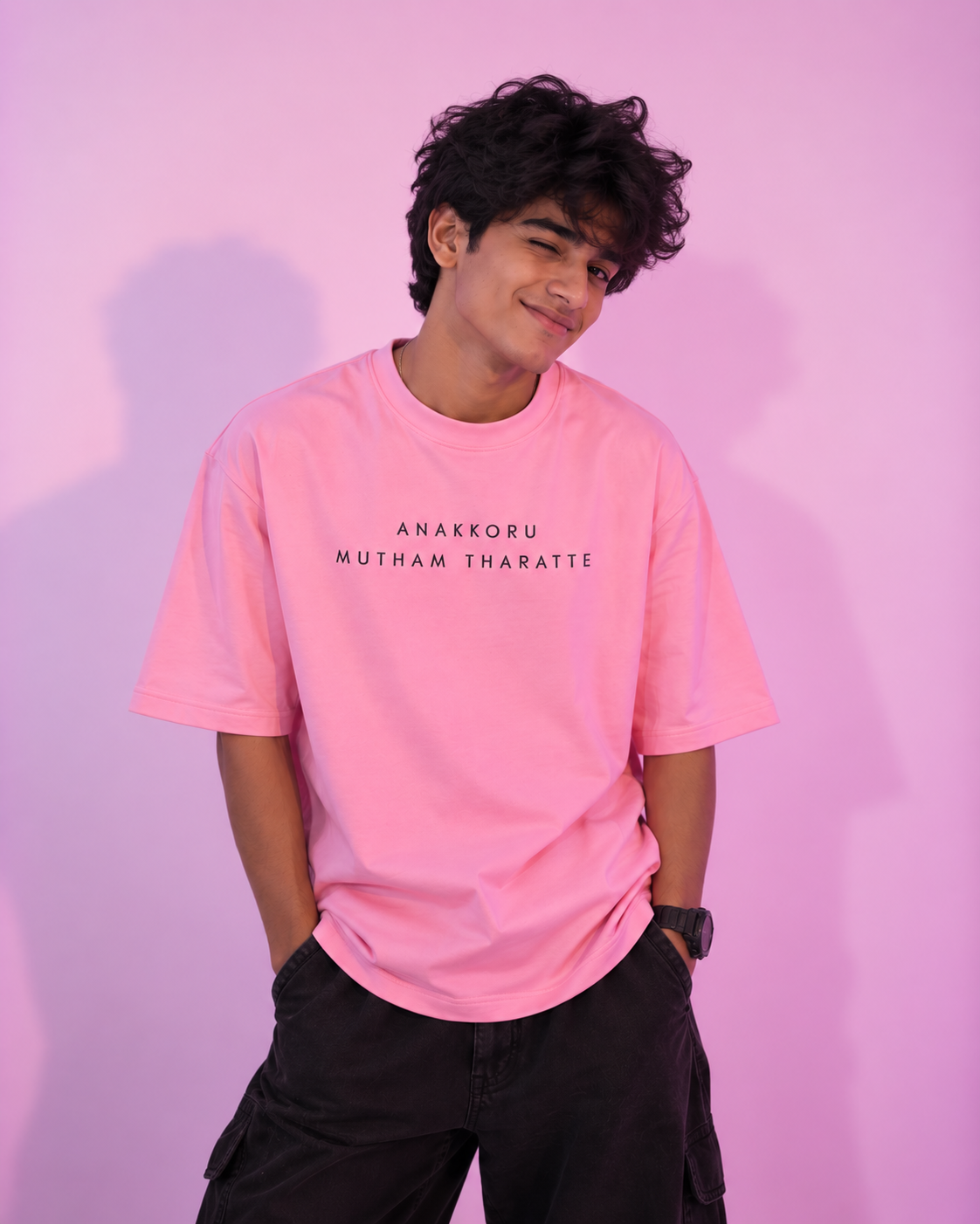 Anakkoru Mutham Tharatte sample garment in Pink
