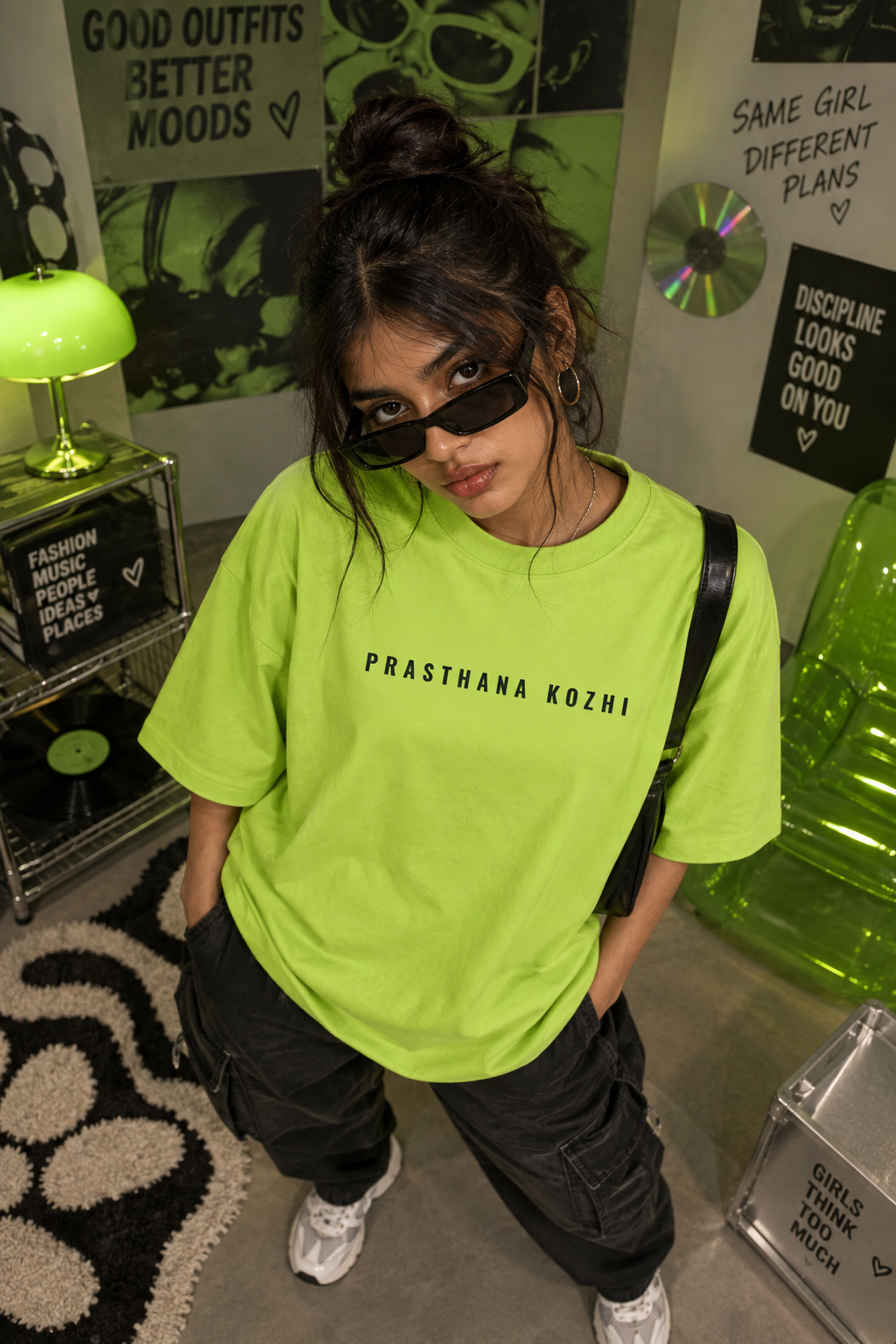 Prasthana Kozhi sample garment in Lime