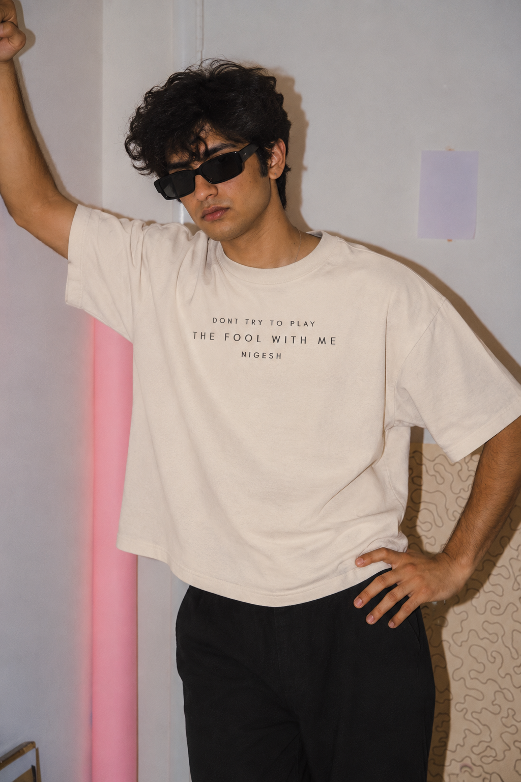 Don’t Try to Play the Fool with Me sample garment in Ivory