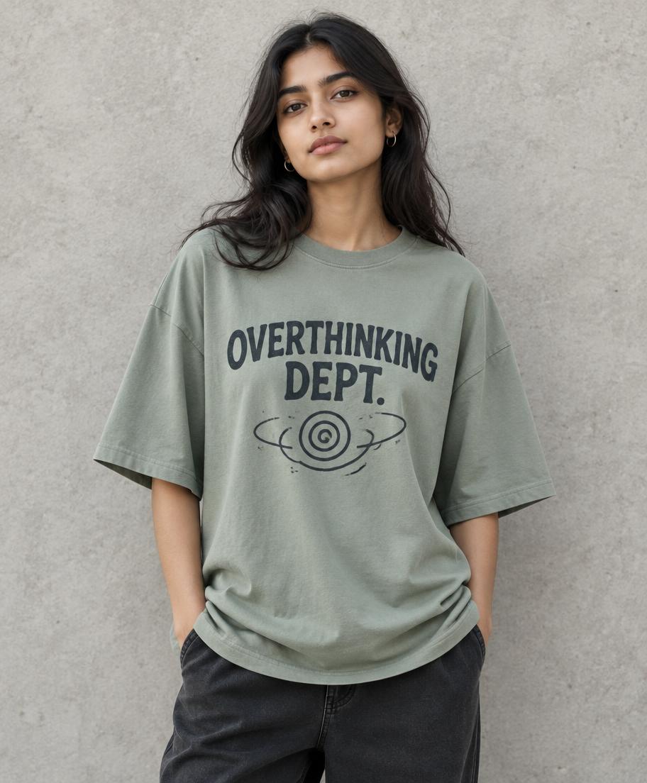 Overthinking Dept. sample garment in Sage
